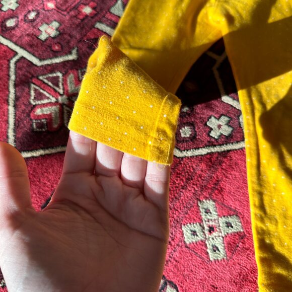 George Yellow Polka Dot Girls Leggings - Picture 3 of 3